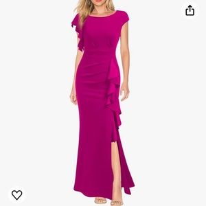 WOOSEA Pink High Neck Sleeveless Long Dress